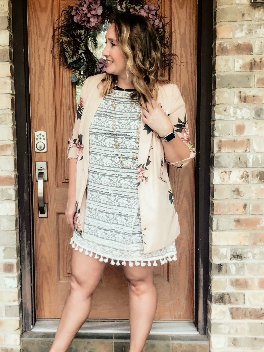 Cream Lace Women Tunic